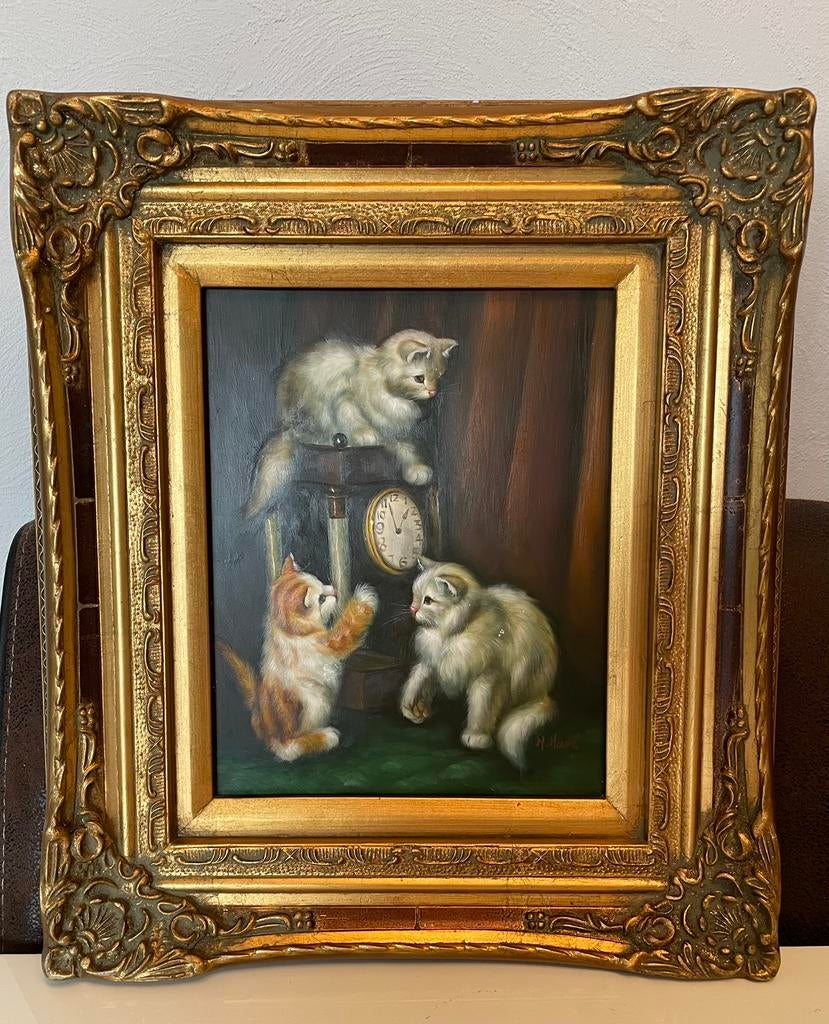 Mooie antieke Schilderij, Ophalen of Verzenden