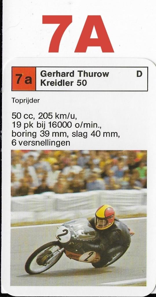 K45 motorkaartje 7A -- kreidler 50 /gerhard thurow, Ophalen of Verzenden, Zo goed als nieuw, Auto's