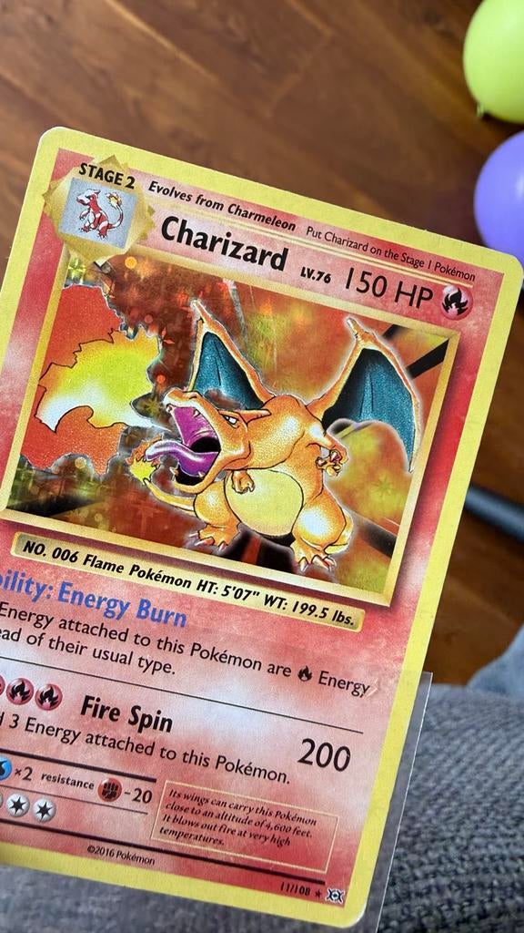 Charizard Holo 11/108 Pokemon XY Evolutions, Ophalen, Zo goed als nieuw, Losse kaart, Foil