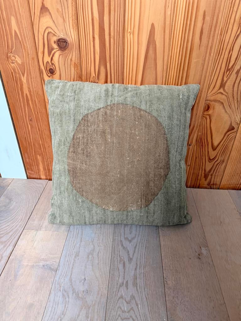 Sissy-Boy Kussen Groen met Gouden Detail 50x50 cm, Huis en Inrichting, Woonaccessoires | Kussens, Ophalen of Verzenden, Gebruikt