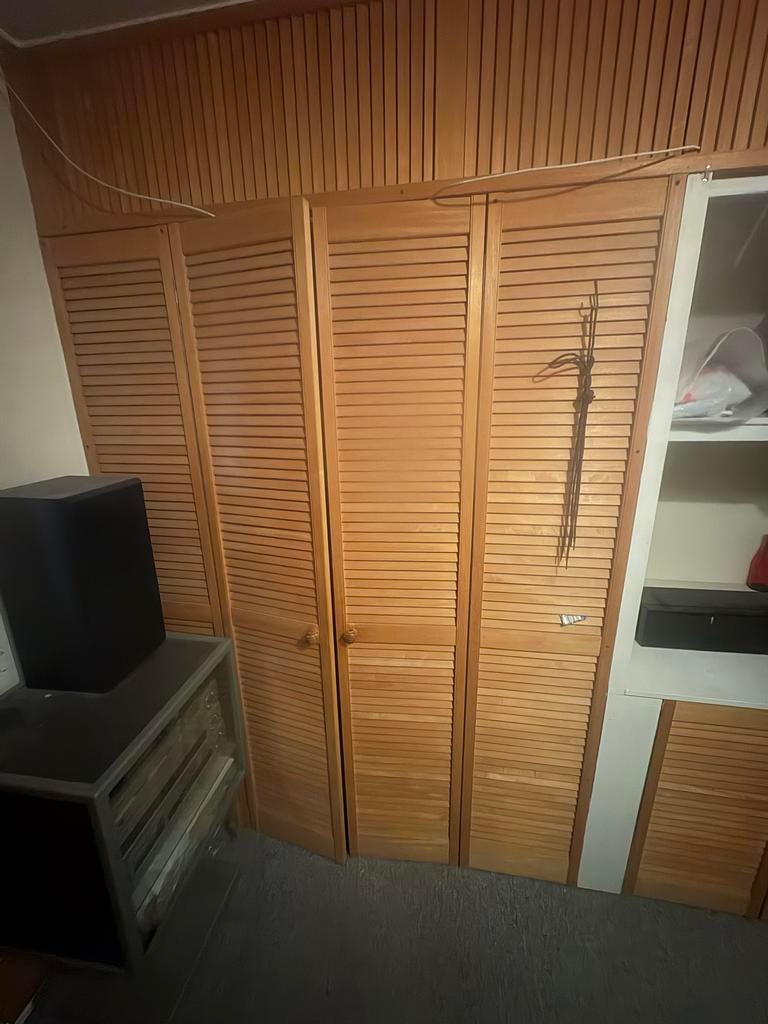 Houten louvredeuren, Ophalen, Gebruikt, 100 tot 150 cm, 200 cm of meer