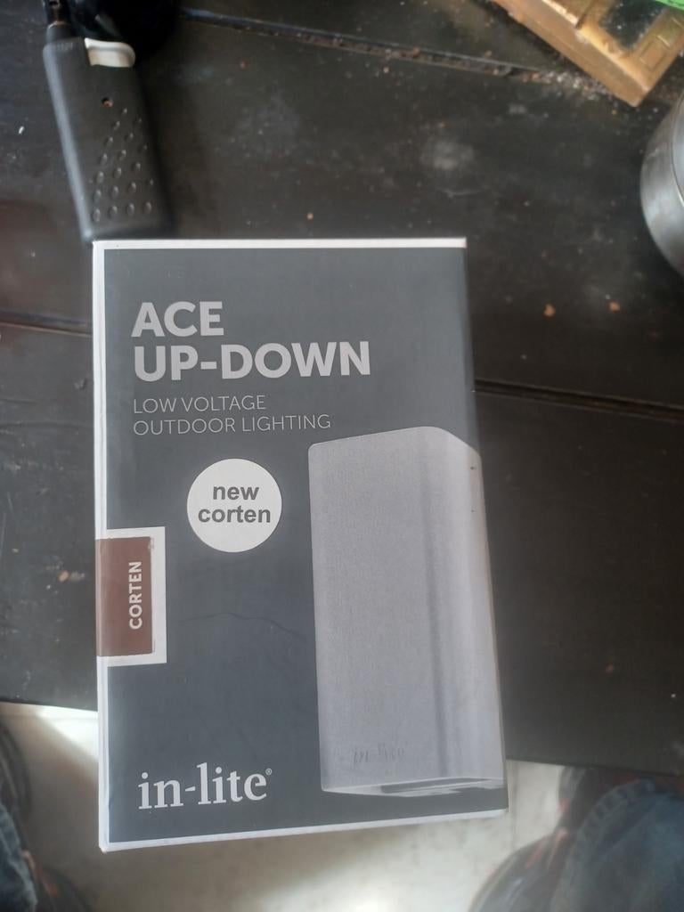 In-lite ACE UP-DOWN Buitenlamp - Nieuw in doos, Overige materialen, Minder dan 50 watt, Wandlamp, Nieuw
