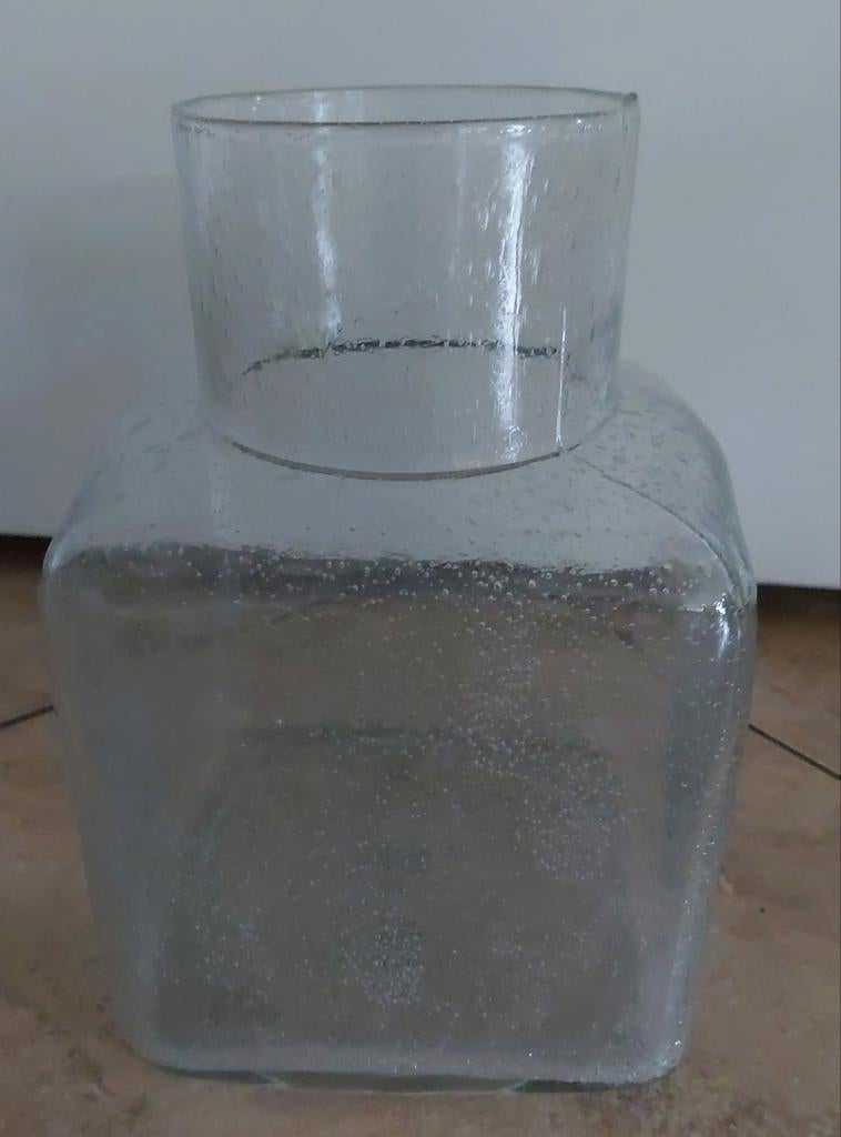 Vaas Urban Nature Culture gerecycled glas, bubbeleffect 27cm, Ophalen of Verzenden