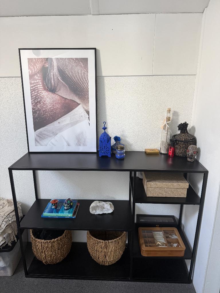 Zwart stalen kastje, Ophalen, Gebruikt, 100 tot 150 cm, Metaal