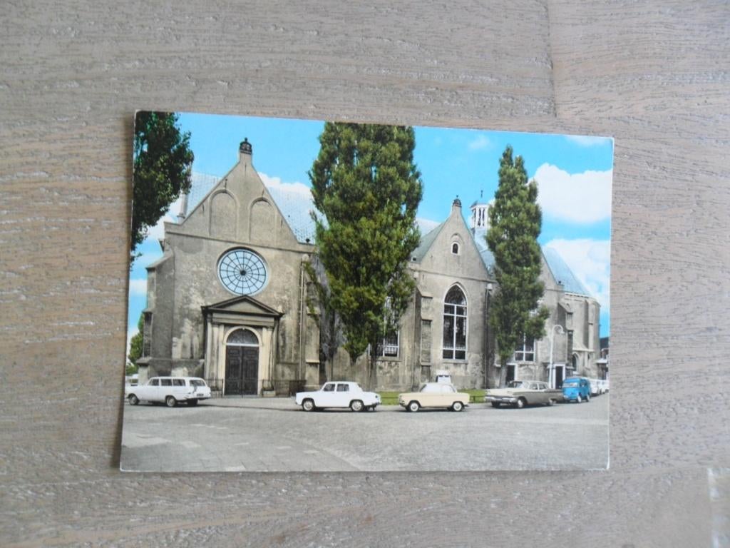 Leeuwarden, grote kerk/auto, Verzenden, 1980 tot heden, Ongelopen, Friesland