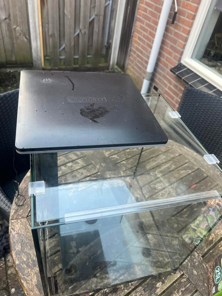 SuperFish aquarium QubiQ 60 Pro zwart 60 L, Dieren en Toebehoren, Vissen | Aquaria en Toebehoren, Ophalen, Zo goed als nieuw, Leeg aquarium