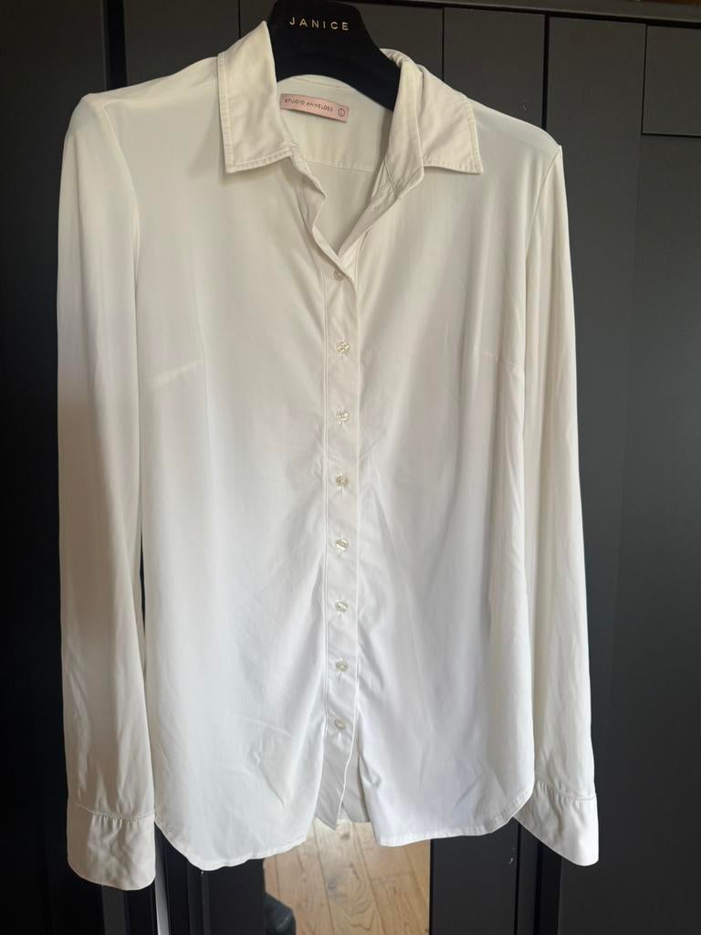 Studio Anneloes Poppy blouse travelstof wit maat L, Ophalen of Verzenden, Zo goed als nieuw, Maat 42/44 (L), Wit
