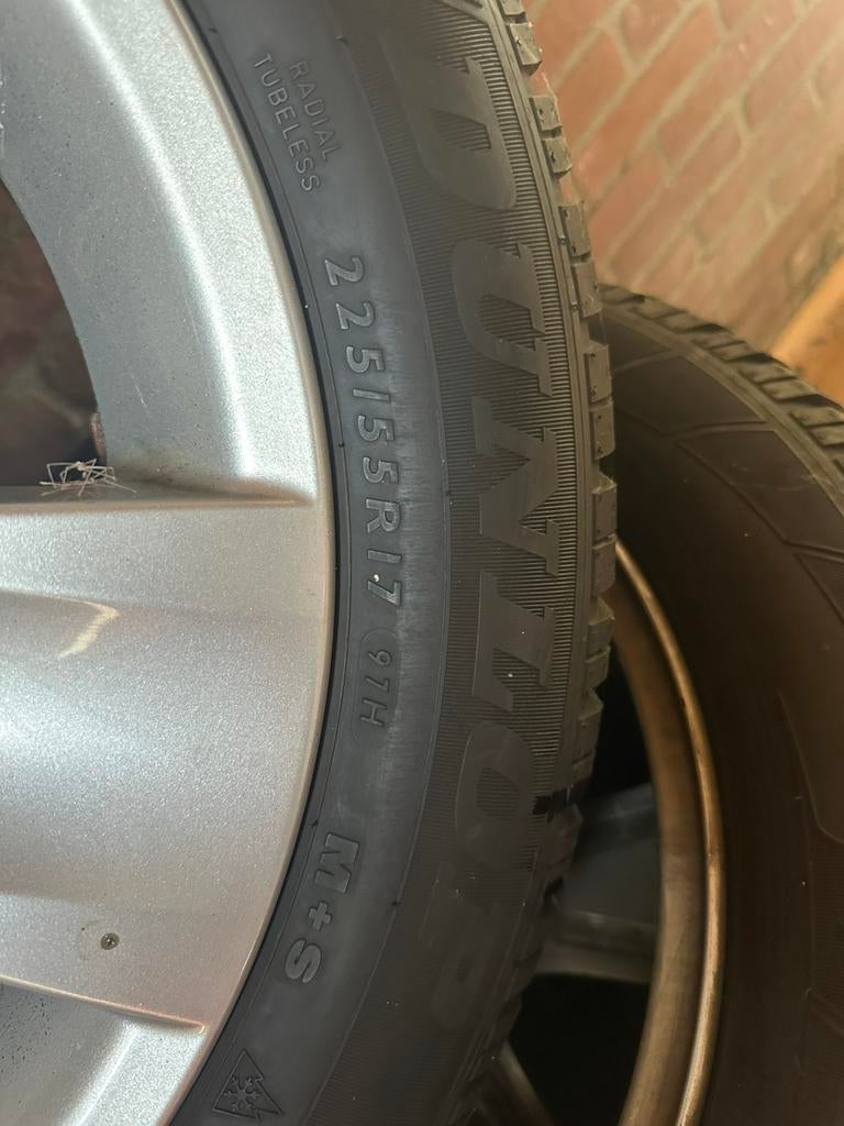 Originele BMW 17 inch velgen DUNLOP winterbanden (Runflat), Ophalen, Gebruikt, Velg(en), 17 inch