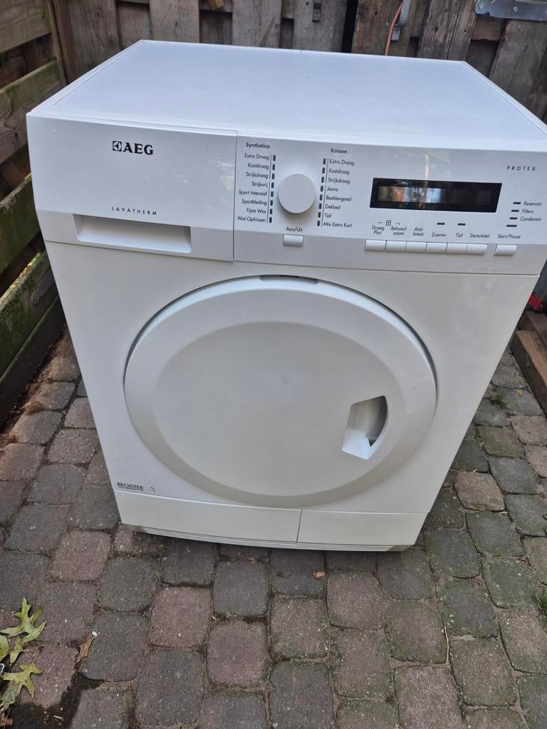 Condensdroger aeg protex, Ophalen, 6 tot 8 kg, Zo goed als nieuw, 85 tot 90 cm