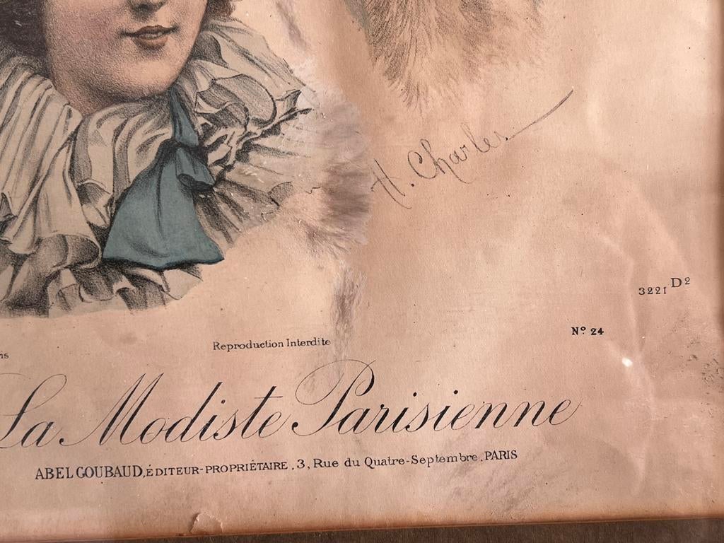 Antieke modeprint La Modiste Parisienne, Ophalen