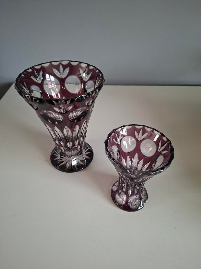 2 Glazen Vaasjes, Ophalen of Verzenden