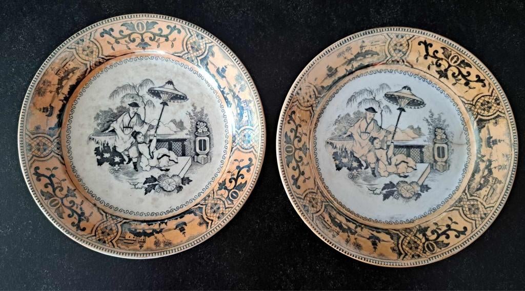 Antieke Hollandse bordjes, Petrus Regout, +100jr, Ophalen of Verzenden