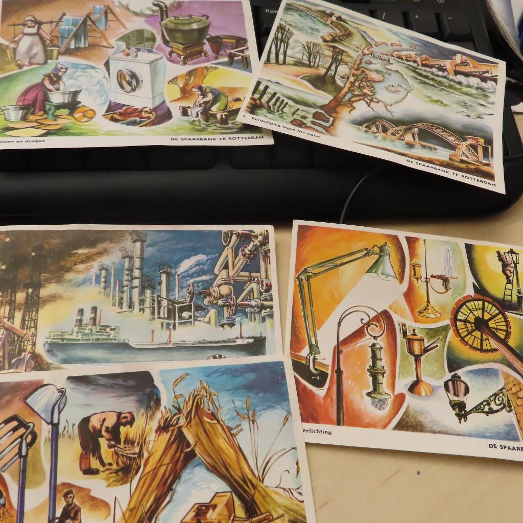 plaatjes Spaarbank Rotterdam  en Bondsspaarbank ca. 1970, Verzenden, Zo goed als nieuw, Meerdere plaatjes