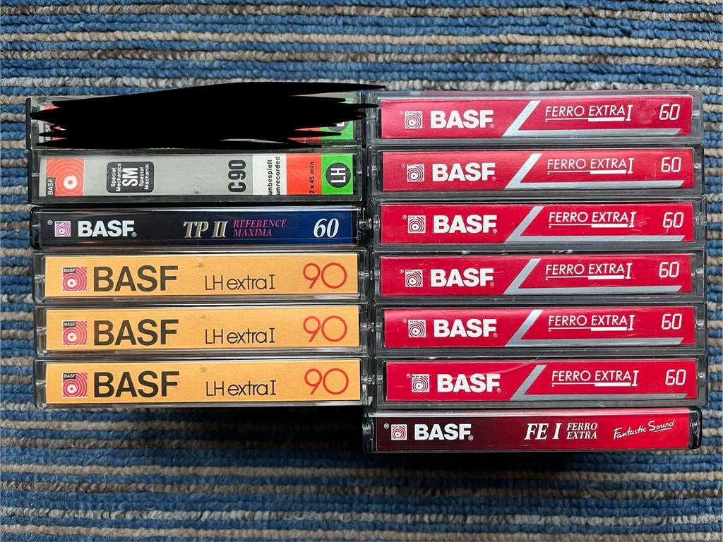 11 x BASF cassettes, Ophalen of Verzenden, Zo goed als nieuw, Overige genres, 2 t/m 25 bandjes
