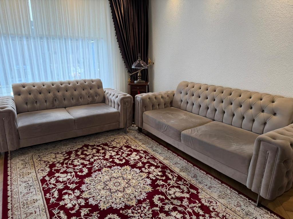 2 en 3 zits (slaap) bank, Huis en Inrichting, Banken | Bankstellen, Gebruikt, Rechte bank, Overige maten, 200 tot 250 cm, 75 tot 100 cm