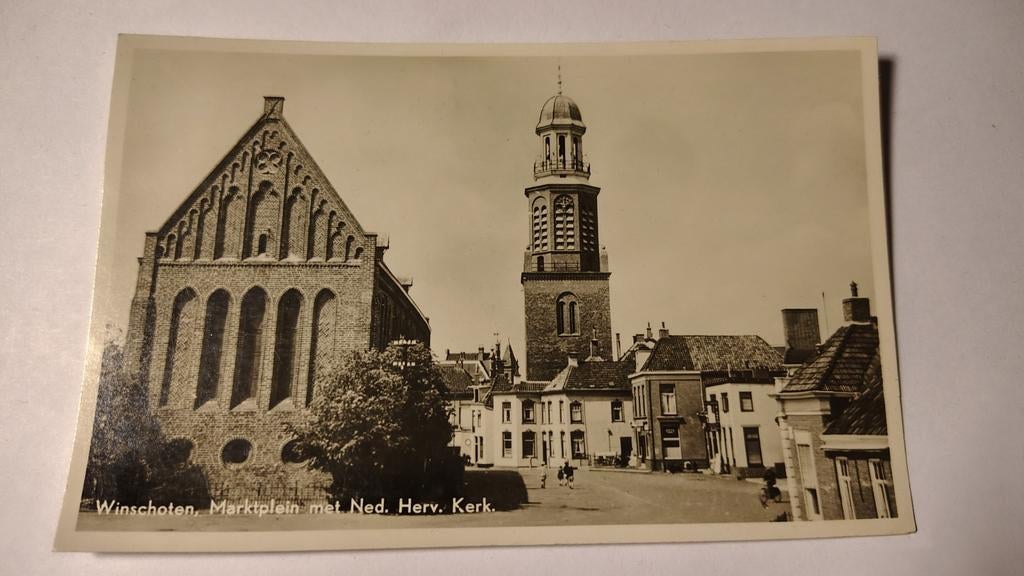 Winschoten Marktplein met Ned. Herv. Kerk., Ophalen of Verzenden, Groningen