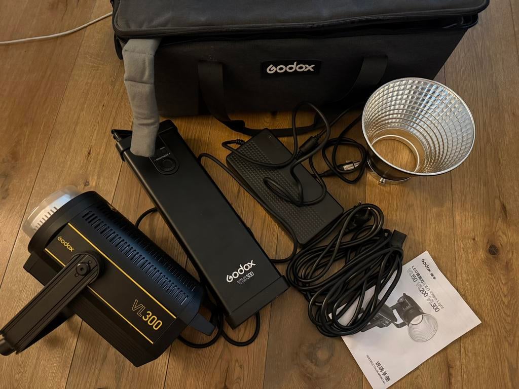 Godox VL300 LED videolamp set – Softbox + statief, Ophalen of Verzenden, Zo goed als nieuw