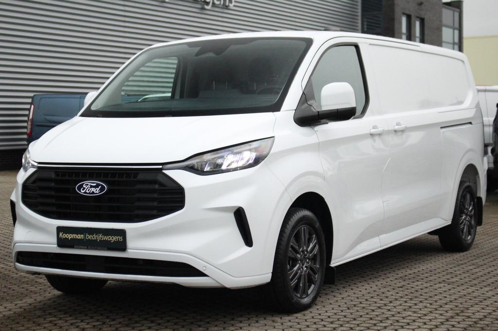 Ford E-Transit Custom 340 L2H1 Limited 71kWh 218pk L+R Zijde, Stof, Wit, Nieuw, Ford