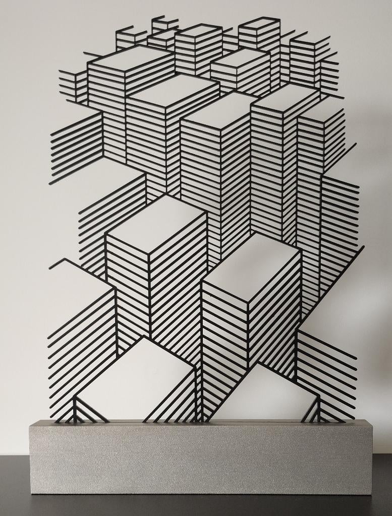 Jeroen Henneman – gesigneerd 3D object, Antiek en Kunst, Kunst | Beelden en Houtsnijwerken, Beeld, Metaal, Op sokkel, Ophalen