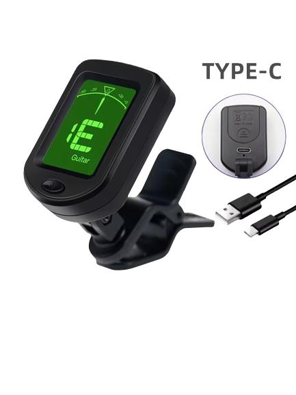 Gitaar stemapparaat oplaadbare usb-c clip-on - zwar, Moku Custom Guitars, Nieuw, 4613CB, Ophalen of Verzenden