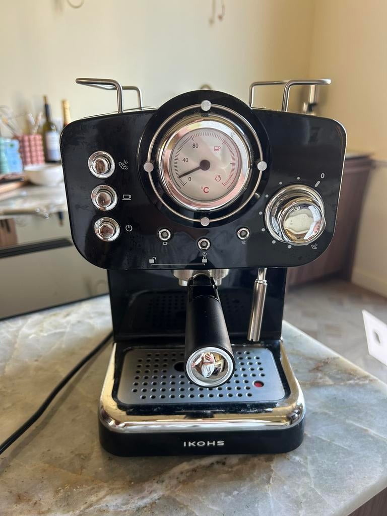 IKOHS retro koffiezetapparaat-espressomachine, Witgoed en Apparatuur, Ophalen, Gebruikt, Koffiemachine