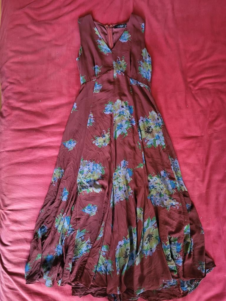 Ralph Lauren zomerjurk, maat EU 38, donkerder geverfd, Ophalen of Verzenden, Ralph Lauren, Maat 36 (S), Gedragen