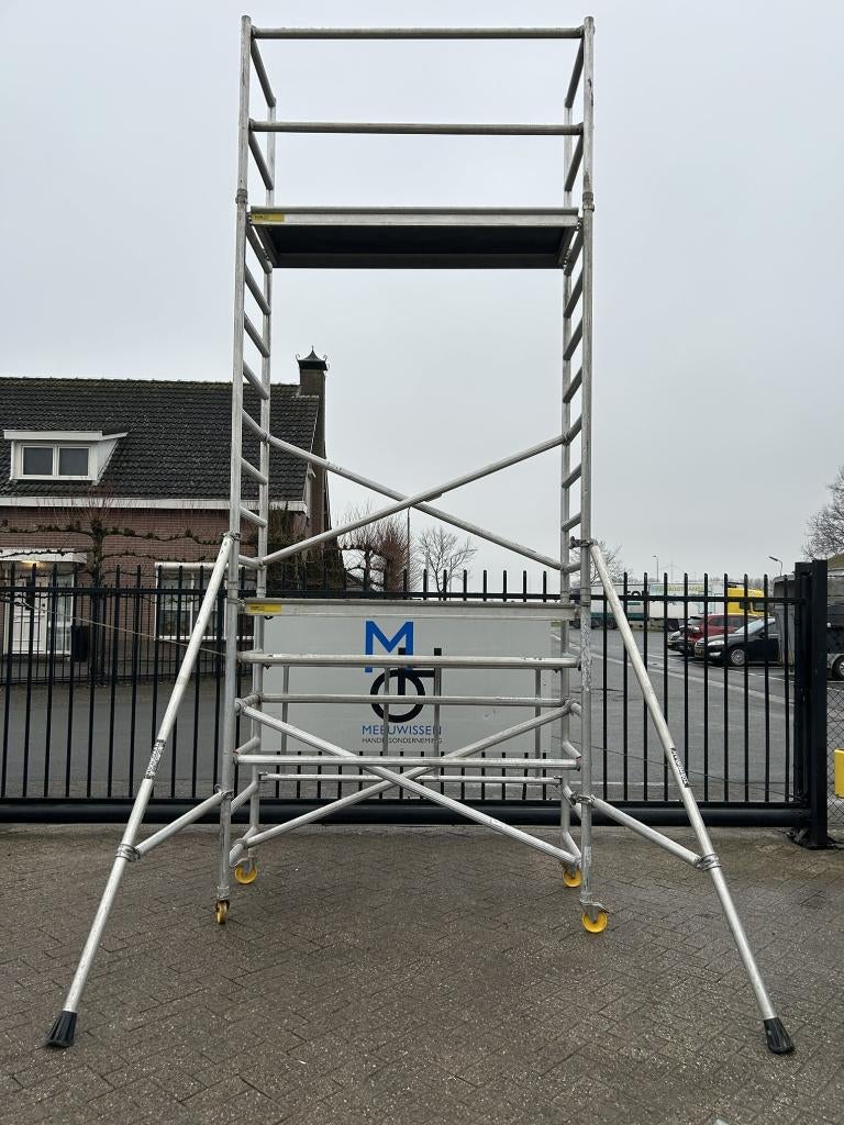 Little Jumbo aluminium rolsteiger 75x190CM 6.00M werkhoogte, Doe-het-zelf en Verbouw, Ophalen, Gebruikt, Rolsteiger of Kamersteiger