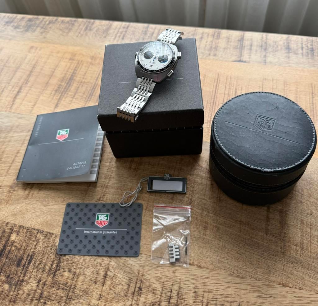 Tag Heuer Autavia ‘Jo Siffert’ CY2110, Staal, Gebruikt, Staal, Polshorloge