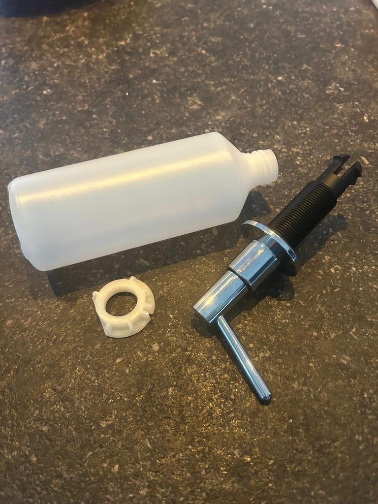 Chrome Zeepdispenser voor Aanrecht of Badkamer, Ophalen of Verzenden, Nieuw, Overige kleuren, Overige typen