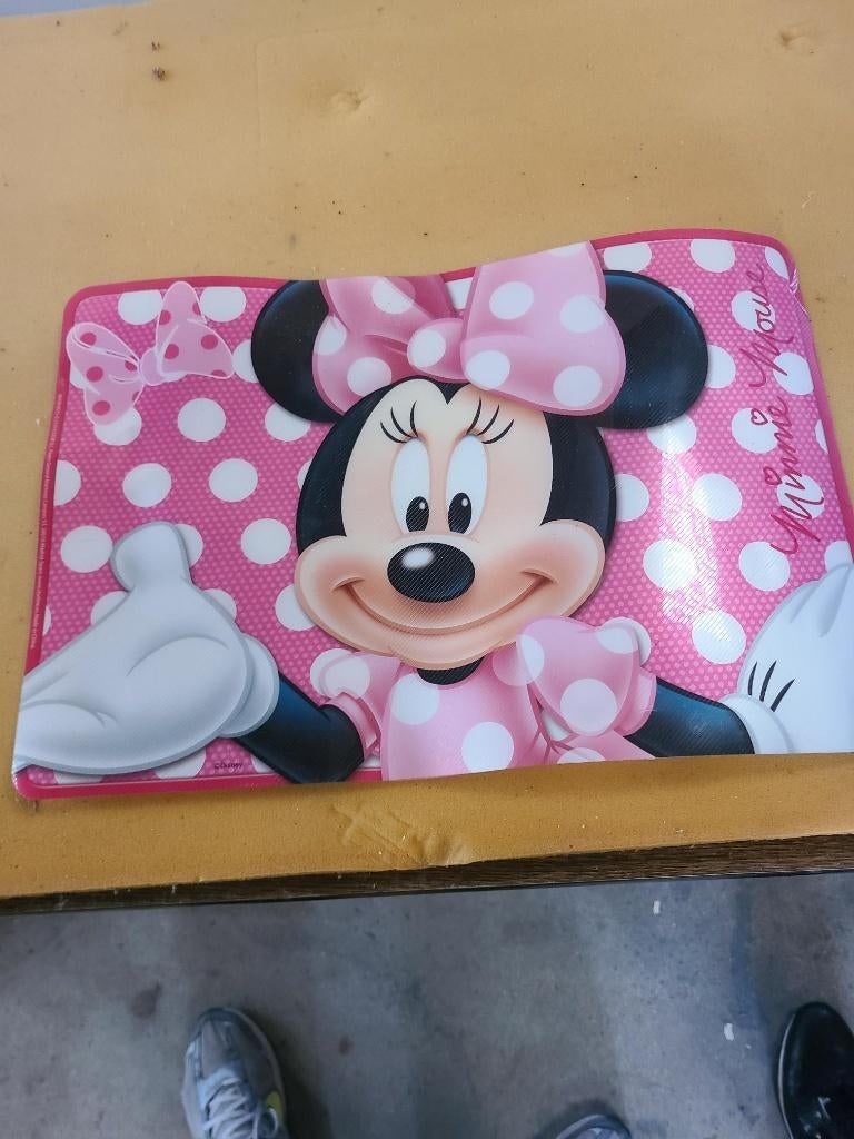 placemat minnie mouse, Ophalen of Verzenden, Mickey Mouse, Zo goed als nieuw, Kleding of Textiel