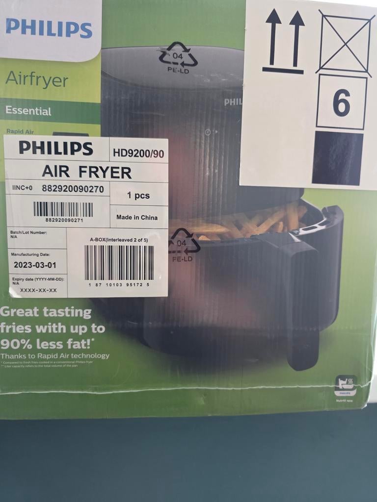 Philips Airfryer Essential HD9200/90 - Nieuw in doos, Witgoed en Apparatuur, Airfryers, Ophalen of Verzenden, Nieuw, Airfryer