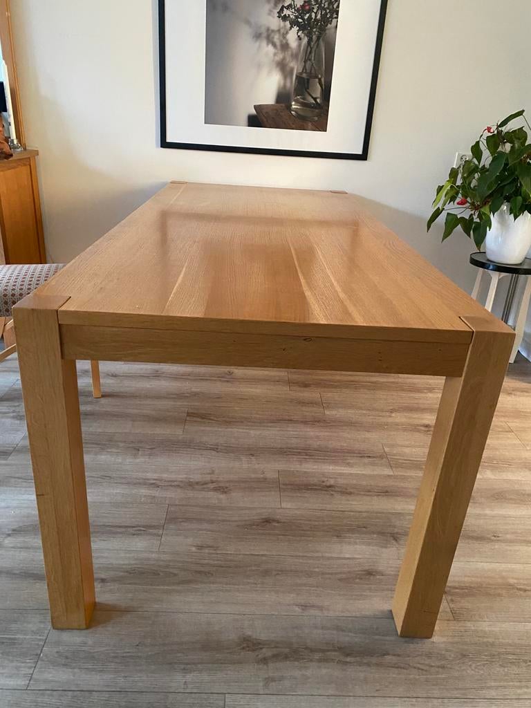 Eiken houten tafel, Ophalen, Gebruikt, Eikenhout, 50 tot 100 cm