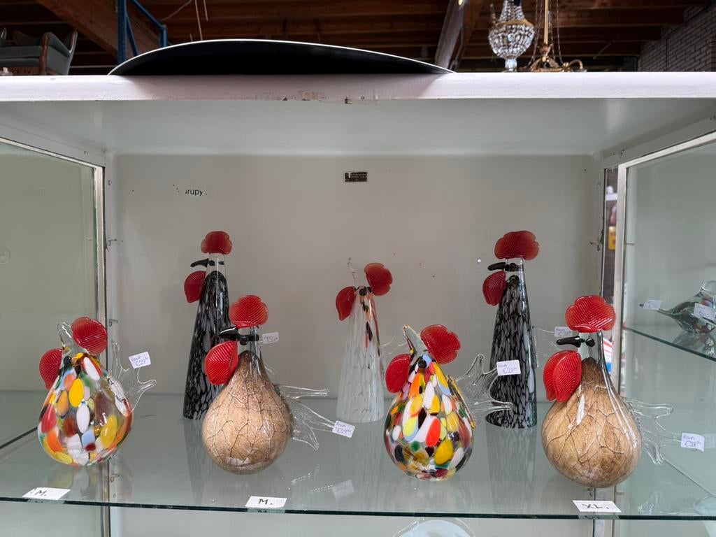 Glazen hanen in murano stijl, Ophalen of Verzenden