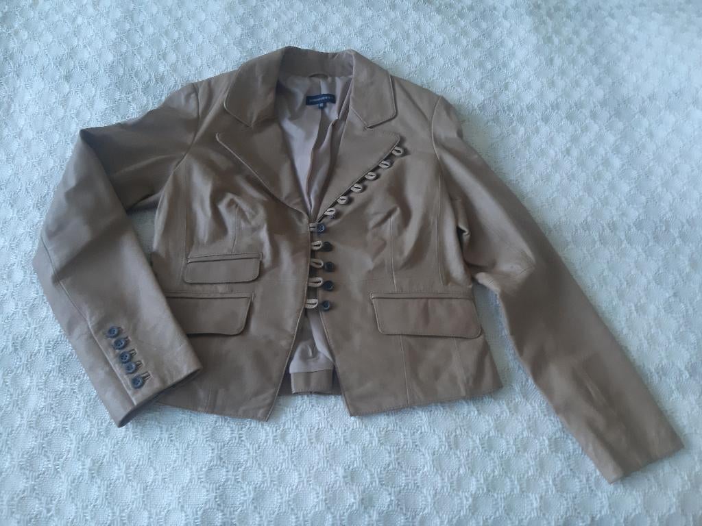 prachtig echt leren jasje Josephine & Co. maat 40, Josephine & Co, Beige, Zo goed als nieuw, Jasje