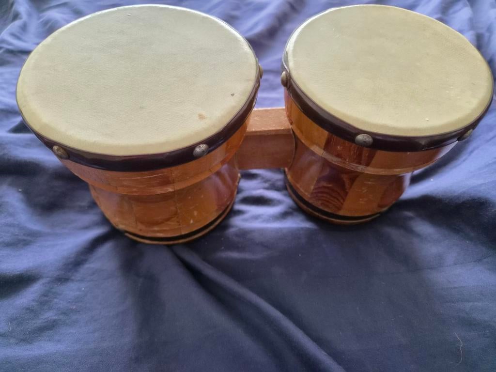 Houten Bongo Trommels - Percussie Instrument, Muziek en Instrumenten, Percussie, Ophalen of Verzenden