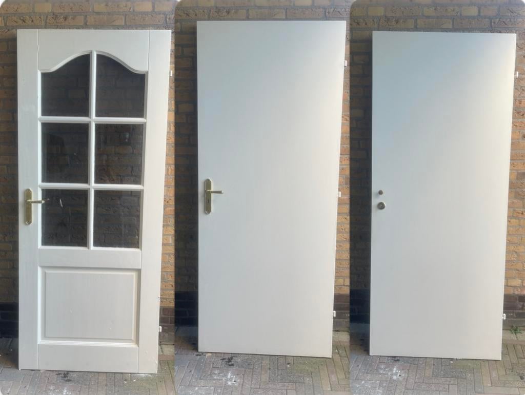 3x opdekdeur binnen, 83cmx201,5cm, Doe-het-zelf en Verbouw, Deuren en Horren, Ophalen, Gebruikt, 80 tot 100 cm, Binnendeur