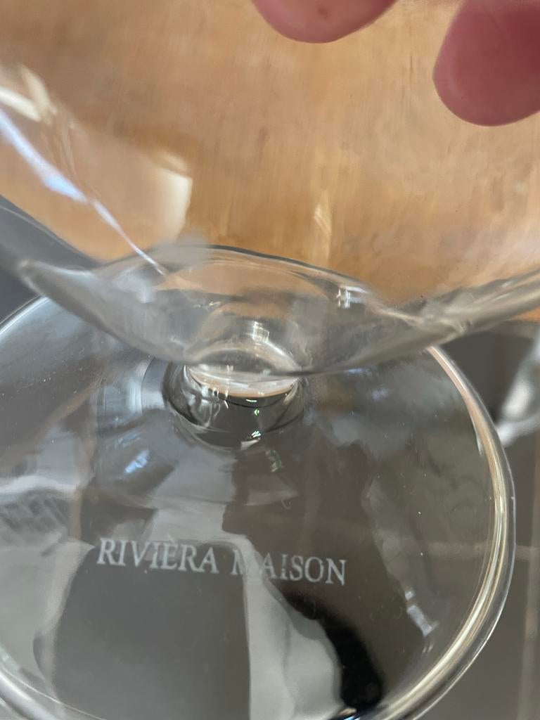 2 Riviera Maison hartjes vaasjes van glas, Huis en Inrichting, Overige kleuren, Ophalen of Verzenden, Minder dan 50 cm, Glas