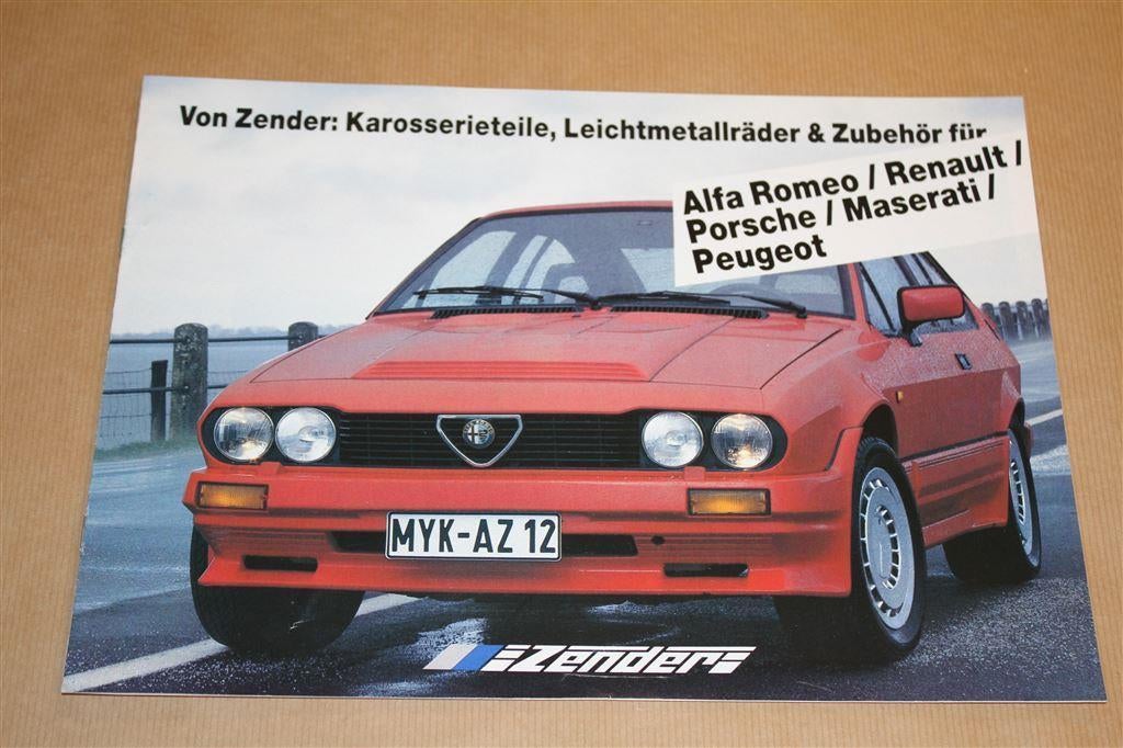 Reclame-uitgave Zender - Alfa Romeo Porsche Maserati !!, Ophalen of Verzenden, Zo goed als nieuw, Alfa Romeo
