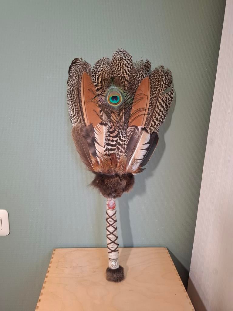 Smudge veren fan, talking stick, sjamanisme, Ophalen of Verzenden