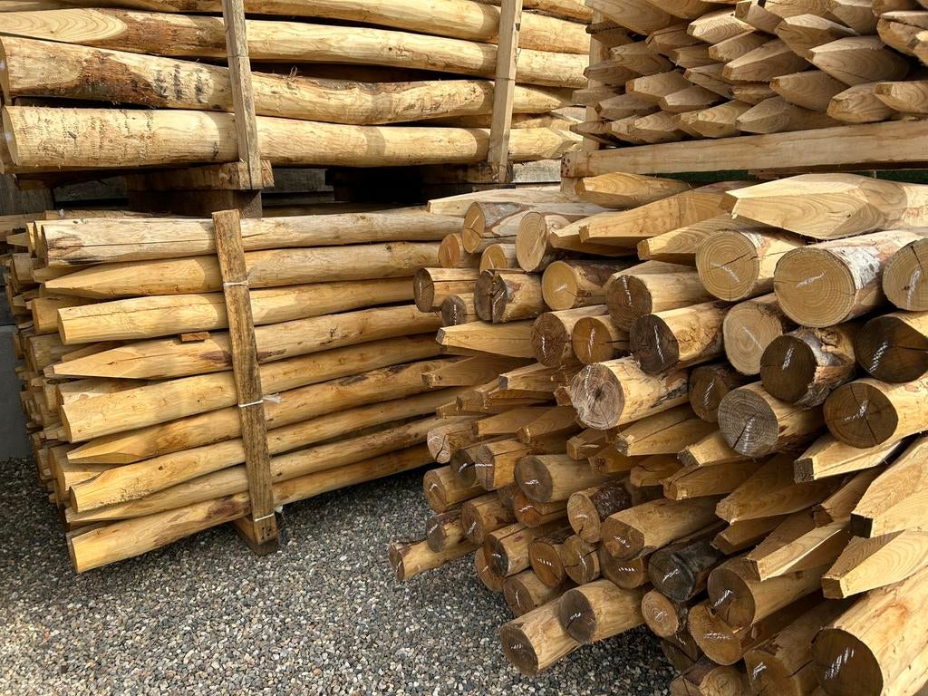 Kastanje palen, weidepalen, afrastering, Tuin en Terras, Palen, Balken en Planken, Ophalen of Verzenden, Nieuw, 180 tot 250 cm