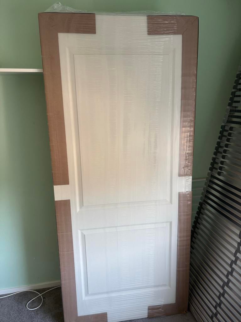 CanDo binnendeur wit gegrond opdek links 93x211,5, Ophalen, 80 tot 100 cm, Binnendeur, Nieuw