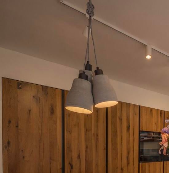 It's about RoMi Cadiz Hanglamp beton kelken grijs loods 5, Huis en Inrichting, Ophalen of Verzenden, Zo goed als nieuw, Minder dan 50 cm