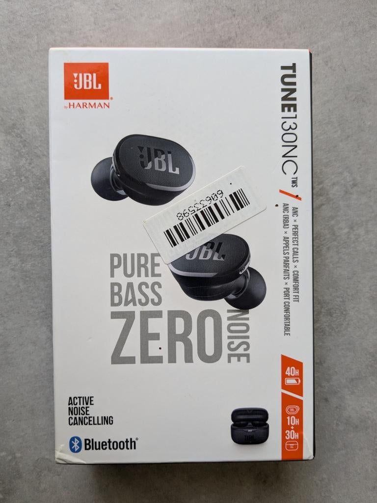 JBL Tune 130 NC TWS, Zwart, In gehoorgang (in-ear), Bluetooth, Ophalen of Verzenden
