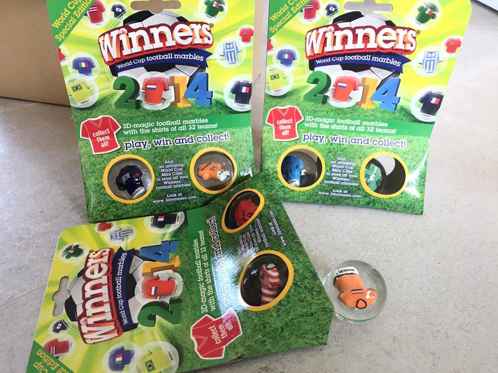 Winners 2014 WK knikkers, 1 blister (2 ballen, voetbalshirt), Buitenlandse clubs, Shirt, Geen, Geen