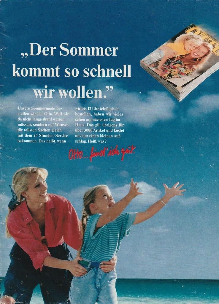 Retro rame 1990 Otto catalogus zomermode komt nu snel, Verzenden, Overige typen