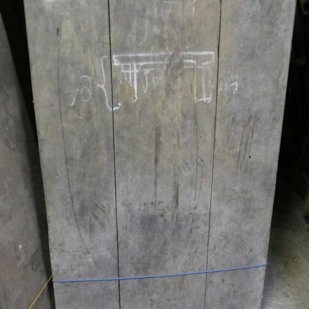 Kleine smalle antieke tafel TQ64 landelijke teak hout 146x67, Ophalen of Verzenden