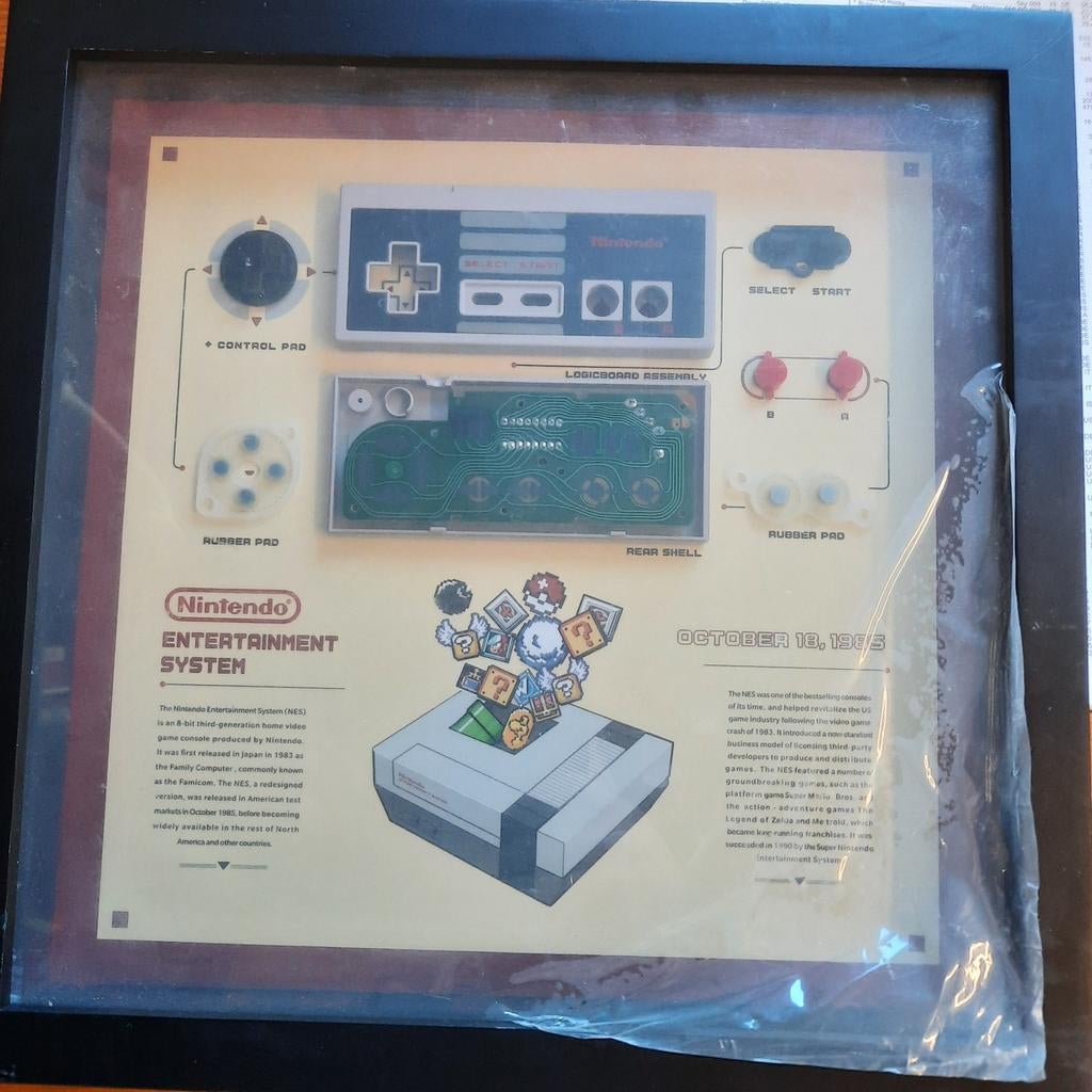 NINTENDO CONTROLLER  1985 gedemonteerd, Muurkunst, Ophalen of Verzenden, Nieuw