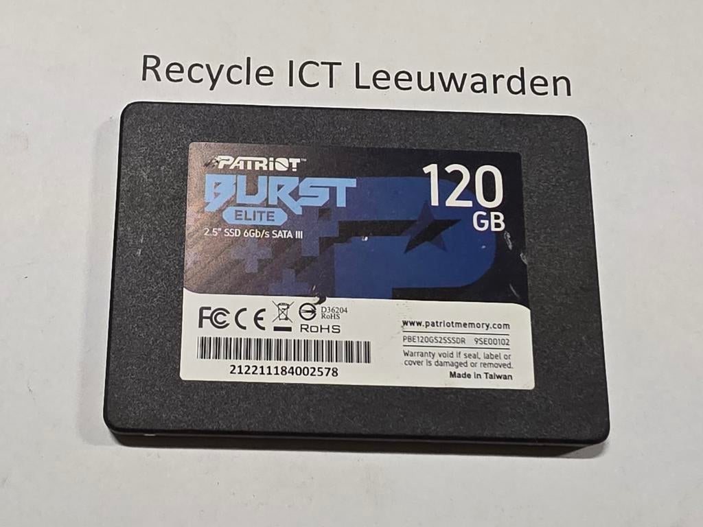 Patriot burst elite 120gb laptop ssd hdd hardeschijf, Intern, Gebruikt, Laptop, SSD