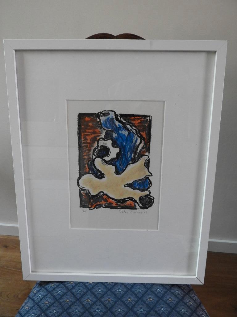 Abstracte compositie, zeefdruk - Gesigneerd - Petra Lommen, Antiek en Kunst, Kunst | Litho's en Zeefdrukken, Ophalen of Verzenden