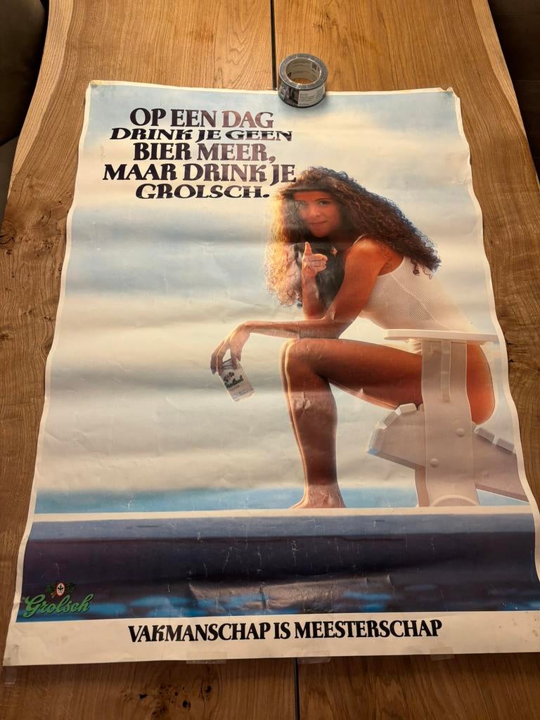 Orginele posters Grolsch jaren 80, Ophalen of Verzenden, Zo goed als nieuw, A1 t/m A3, Muziek
